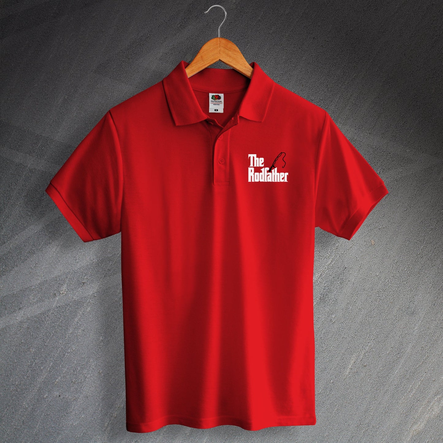 Embroidered Fishing Polo Shirt