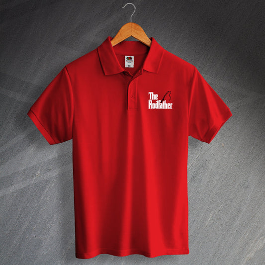 Embroidered Fishing Polo Shirt