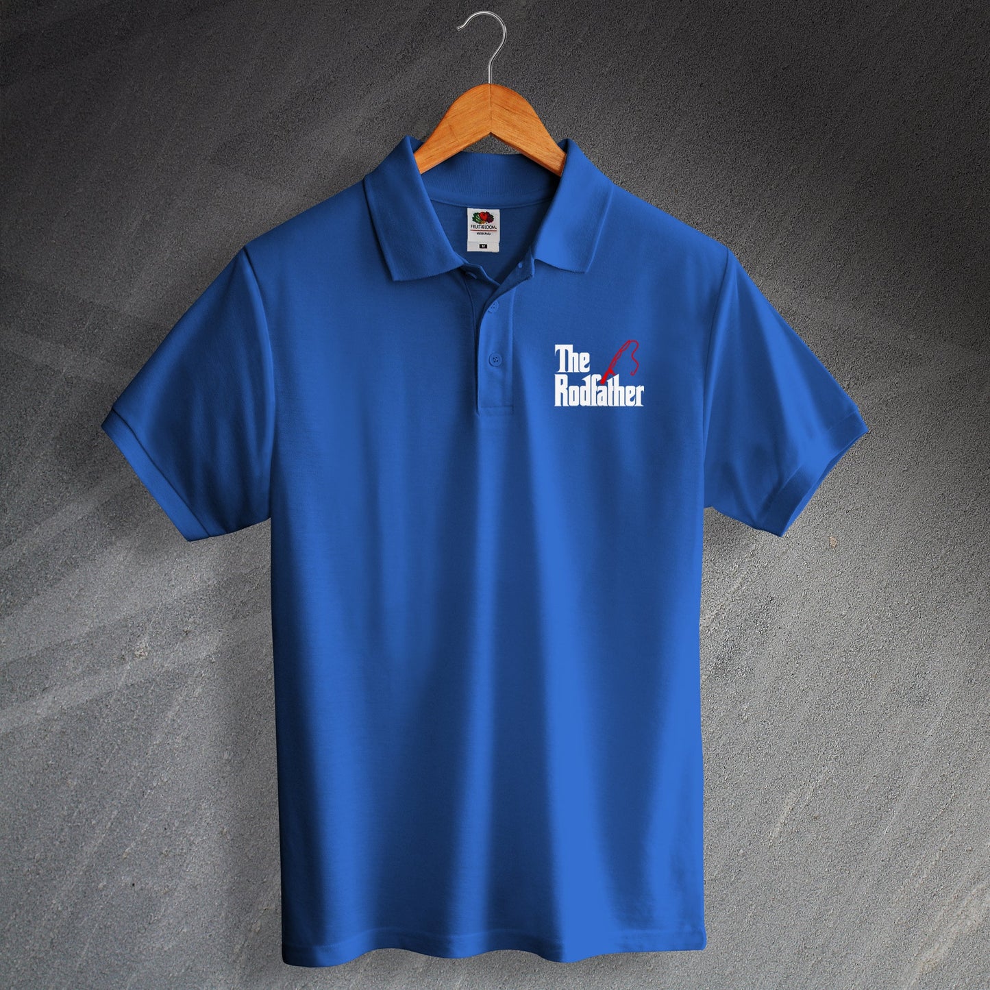 Embroidered Fishing Polo Shirt
