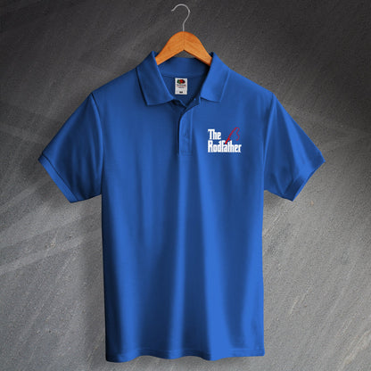 Embroidered Fishing Polo Shirt