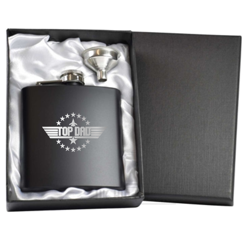 Personalised Top Dad Hip Flask