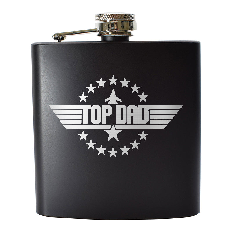 Personalised Top Dad Hip Flask