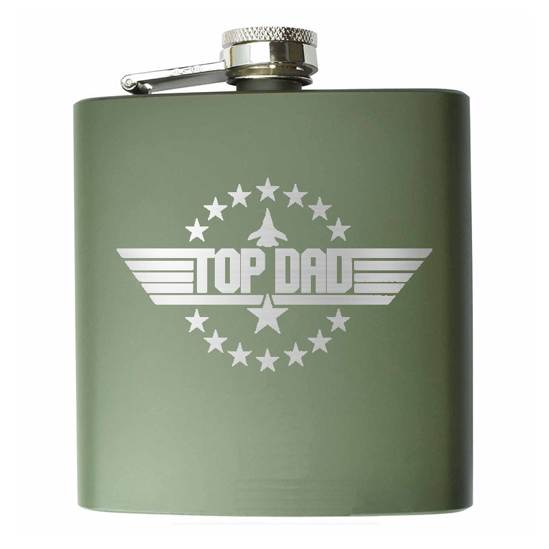Personalised Top Dad Hip Flask