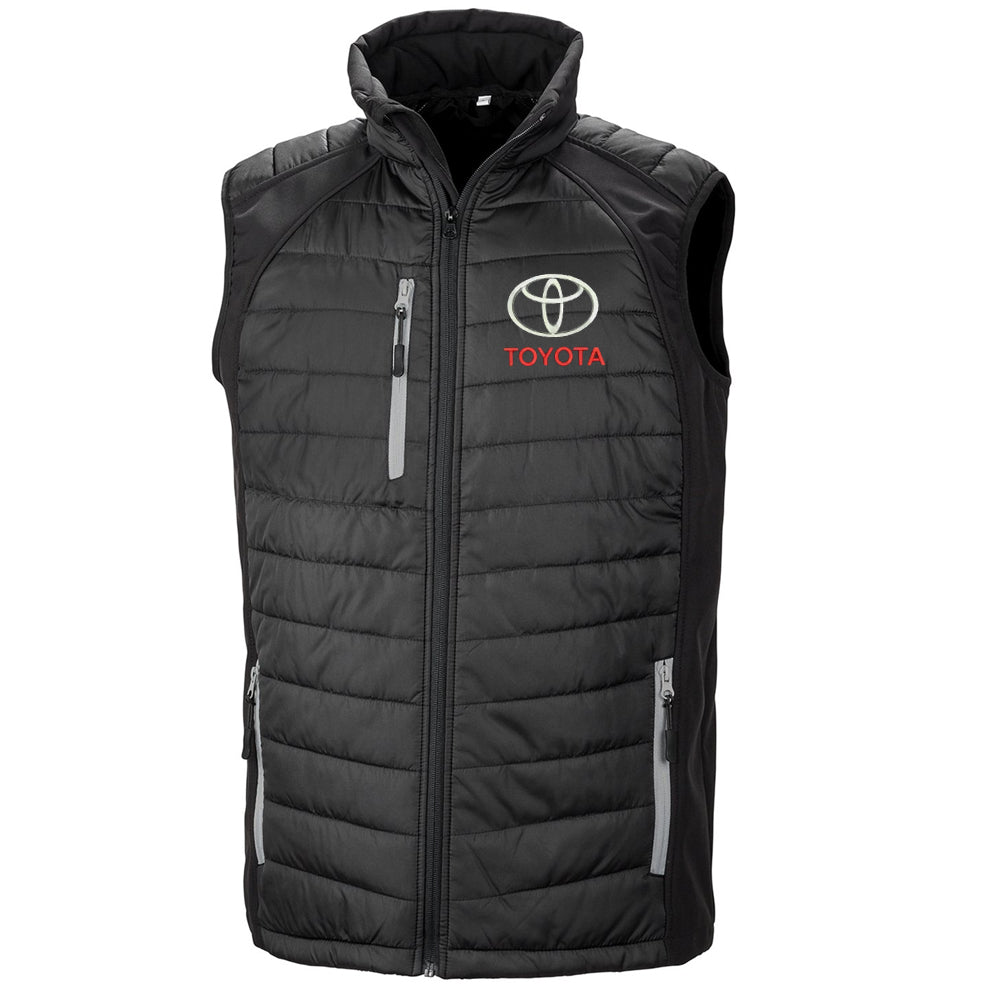 Toyota Embroidered Compass Padded Softshell Gilet