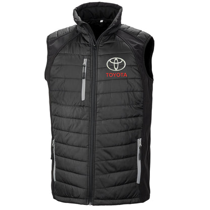 Toyota Embroidered Compass Padded Softshell Gilet