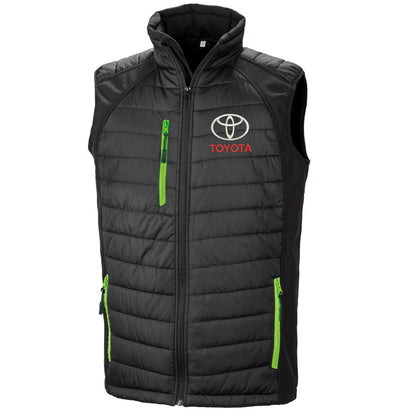 Toyota Embroidered Compass Padded Softshell Gilet