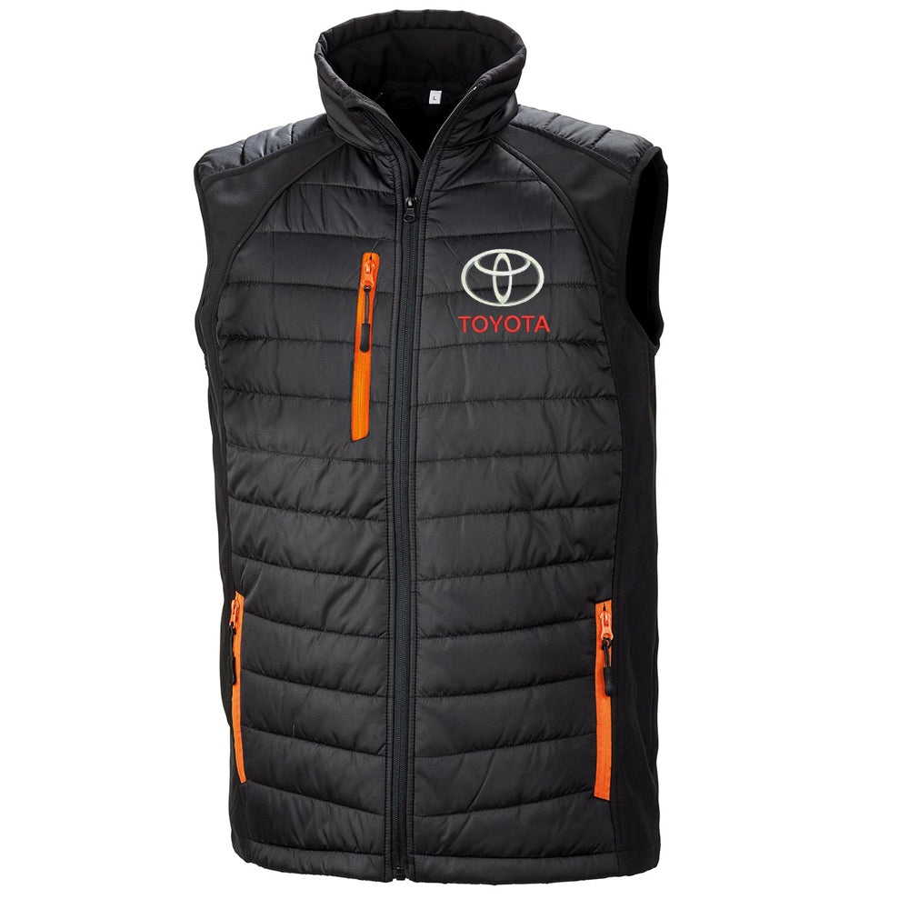 Toyota Embroidered Compass Padded Softshell Gilet