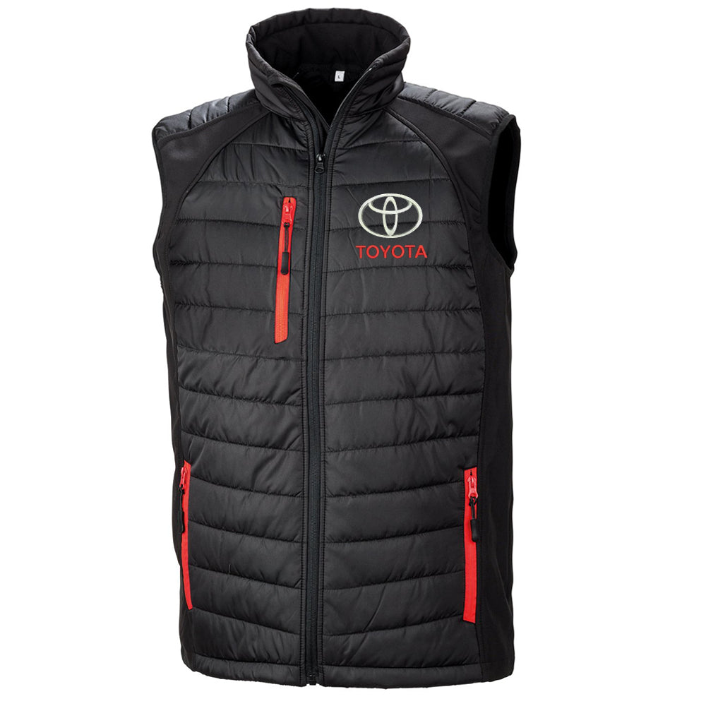 Toyota Embroidered Compass Padded Softshell Gilet