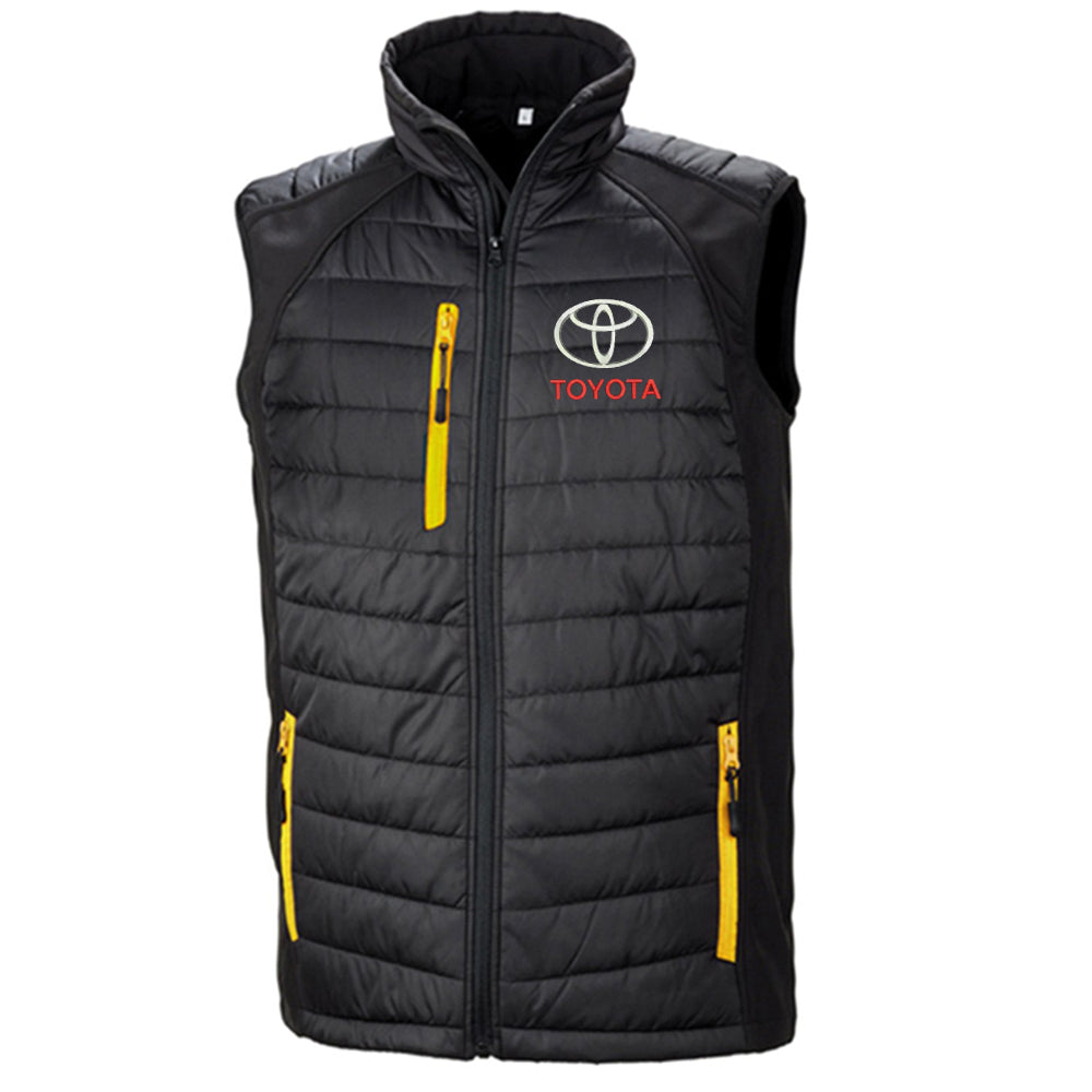 Toyota Embroidered Compass Padded Softshell Gilet