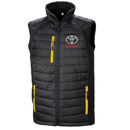Toyota Embroidered Compass Padded Softshell Gilet