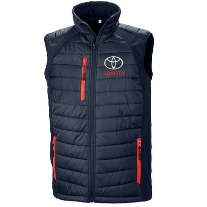 Toyota Embroidered Compass Padded Softshell Gilet