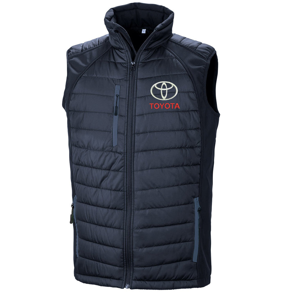 Toyota Embroidered Compass Padded Softshell Gilet