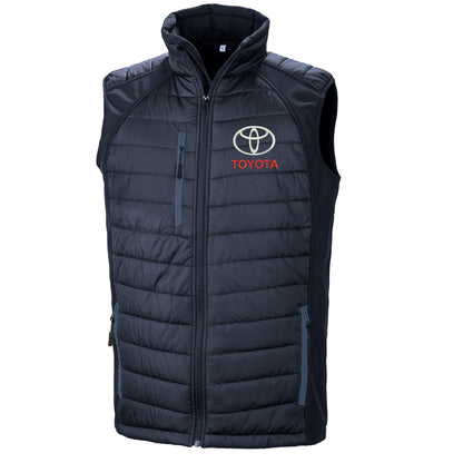 Toyota Embroidered Compass Padded Softshell Gilet