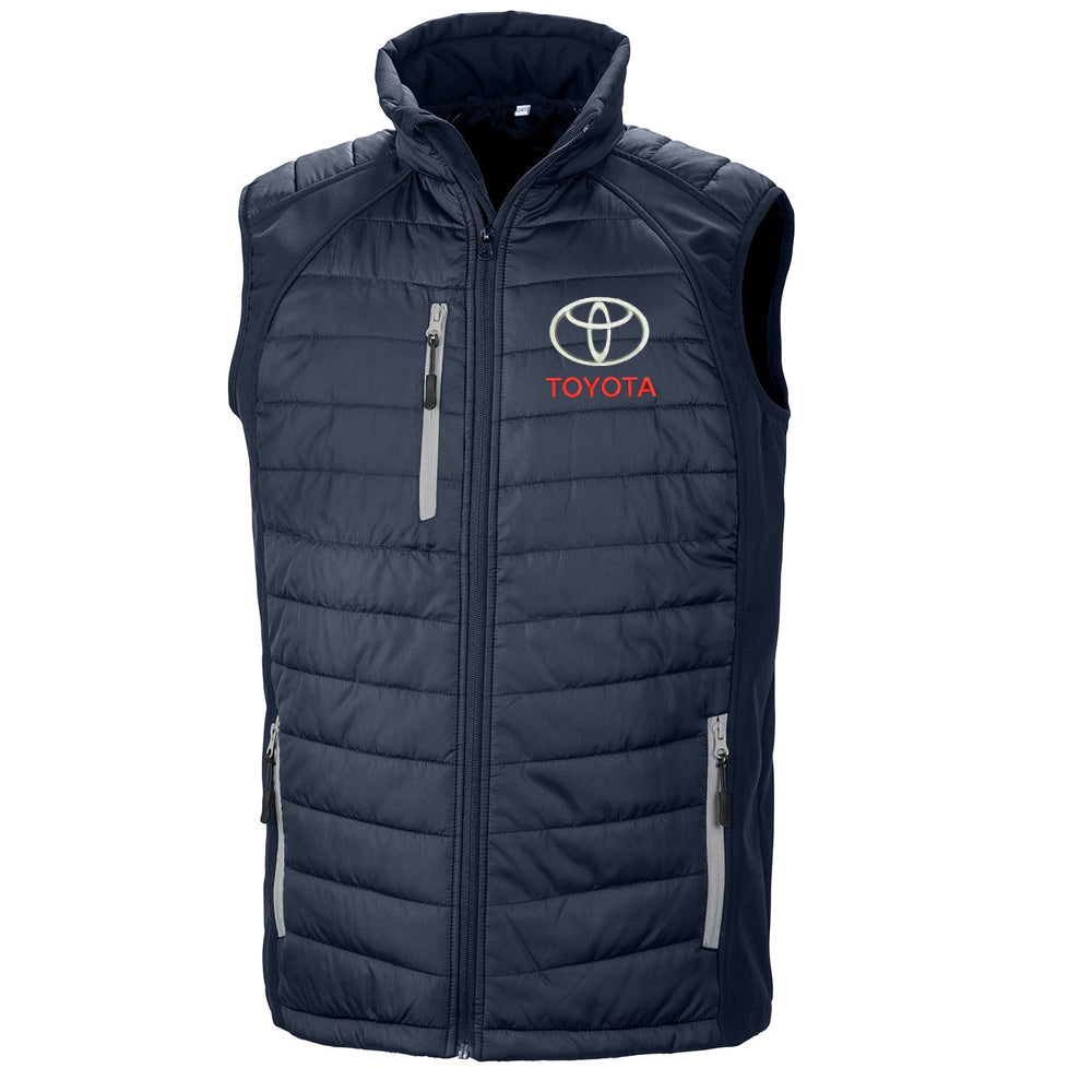Toyota Embroidered Compass Padded Softshell Gilet