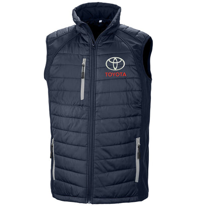 Toyota Embroidered Compass Padded Softshell Gilet