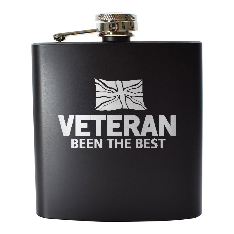 Veteran Been The Best Engraved 6oz Hip Flask