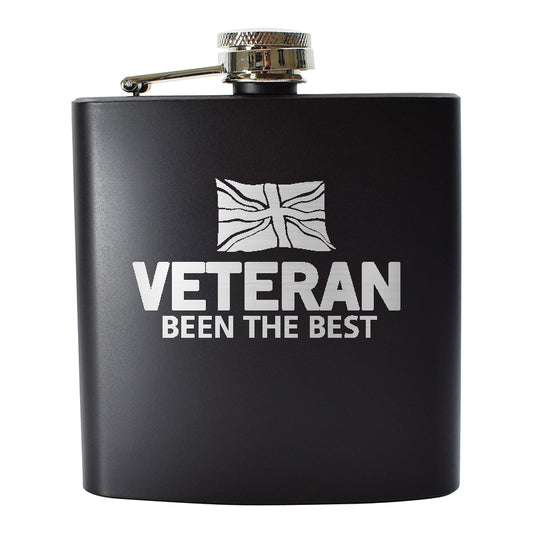 Veteran Been The Best Engraved 6oz Hip Flask