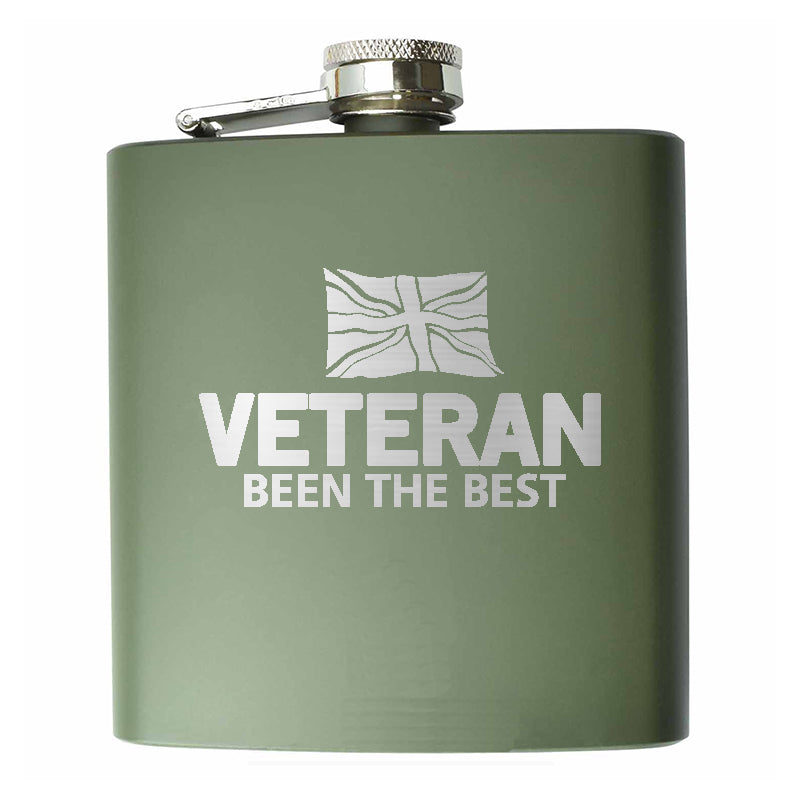 Veteran Been The Best Engraved 6oz Hip Flask