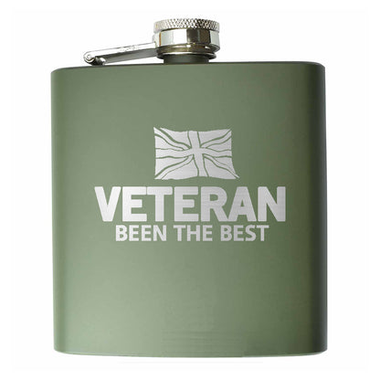 Veteran Been The Best Engraved 6oz Hip Flask