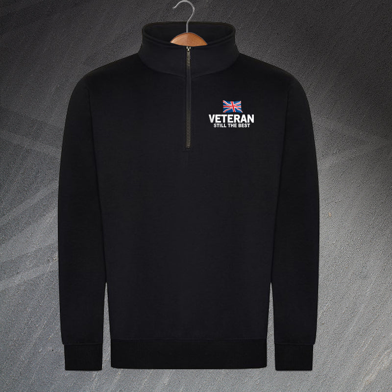 Veteran Still The Best Pro ¬º Neck Zip Sweatshirt