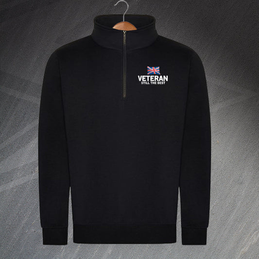 Veteran Still The Best Pro ¬º Neck Zip Sweatshirt