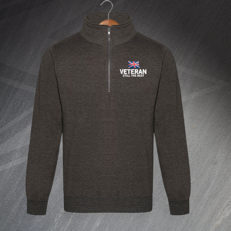Veteran Still The Best Pro ¬º Neck Zip Sweatshirt
