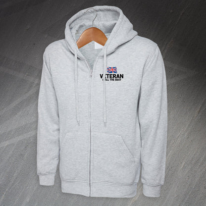 Veteran Still The Best Embroiderd Full Zip Hoodie
