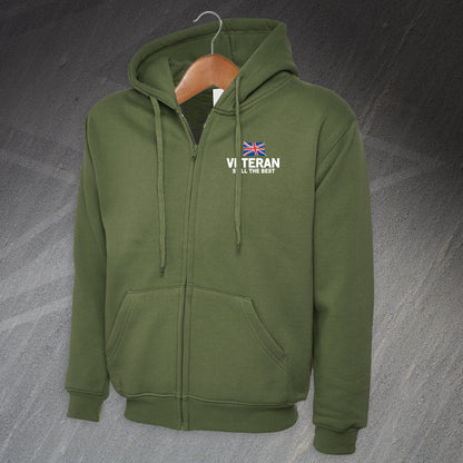 Veteran Still The Best Embroiderd Full Zip Hoodie