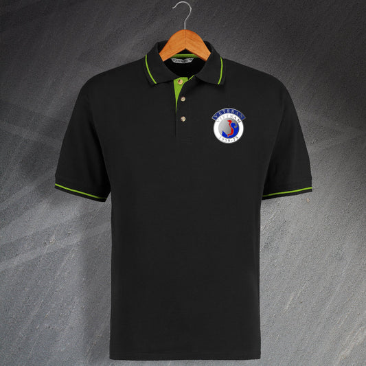 Vietnam Veteran Embroidered Contrast Polo Shirt