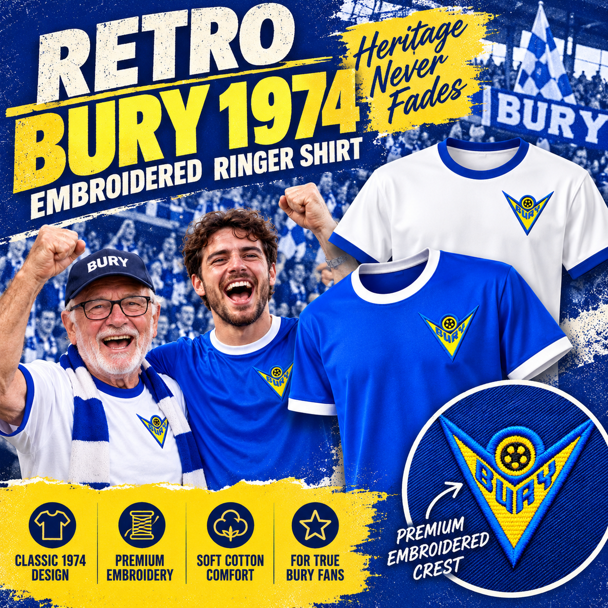 Vintage Bury FC Shirt