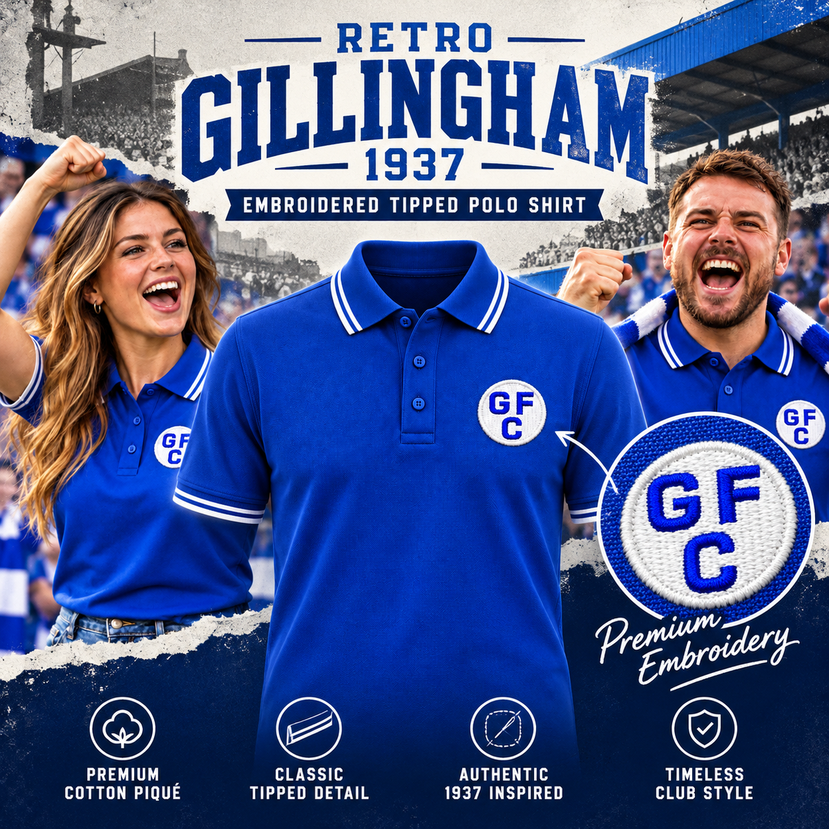 Vintage Gillingham Football Shirt
