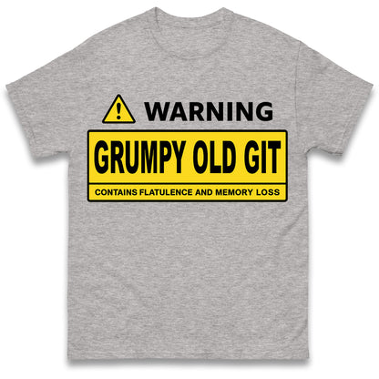 Warning Grumpy Old Git T Shirt