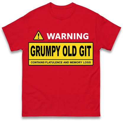 Warning Grumpy Old Git T Shirt