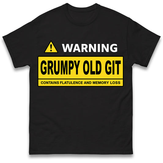 Warning Grumpy Old Git T Shirt