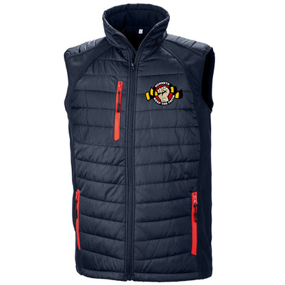 Hornets Keep The Faith Embroidered Compass Padded Softshell Gilet