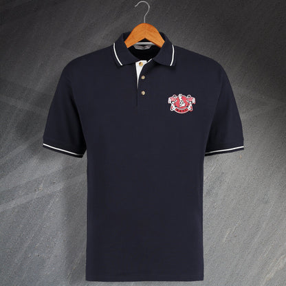 Retro Witton Embroidered Contrast Polo Shirt
