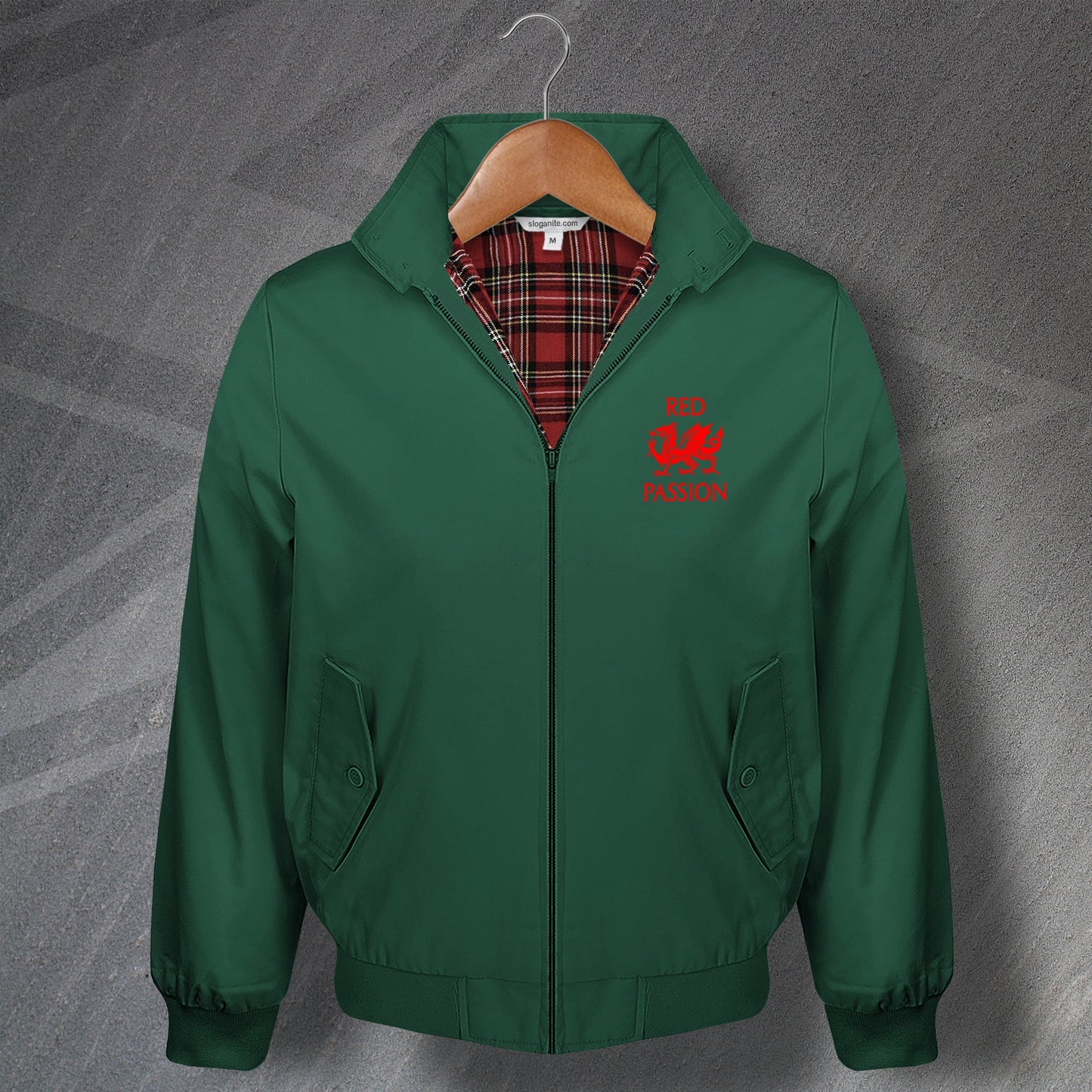 Red Passion Embroidered Harrington Jacket