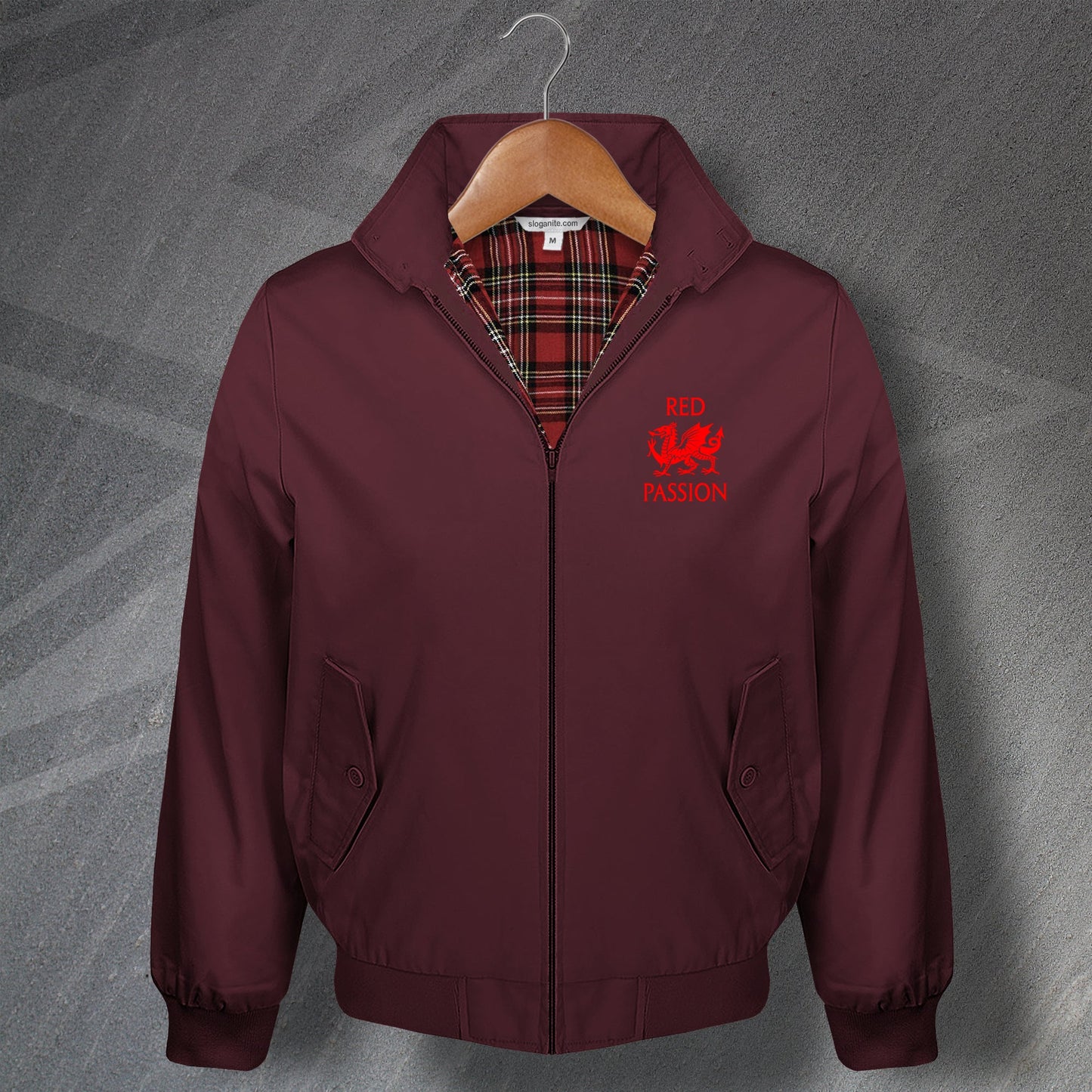 Red Passion Embroidered Harrington Jacket