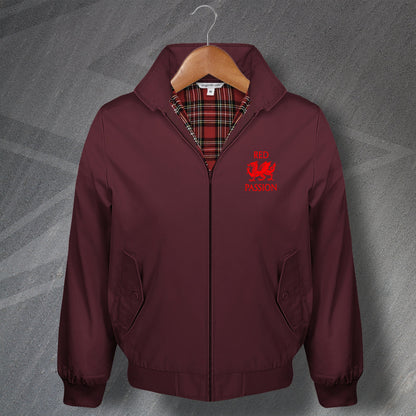 Red Passion Embroidered Harrington Jacket