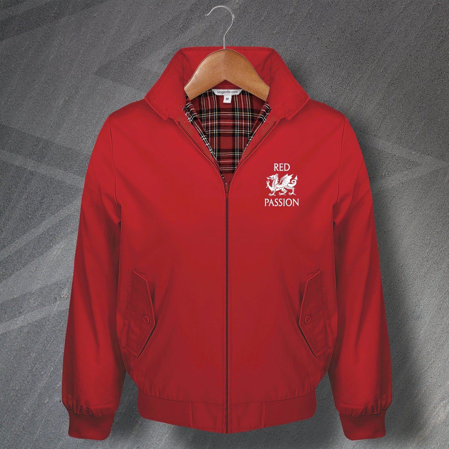 Red Passion Embroidered Harrington Jacket