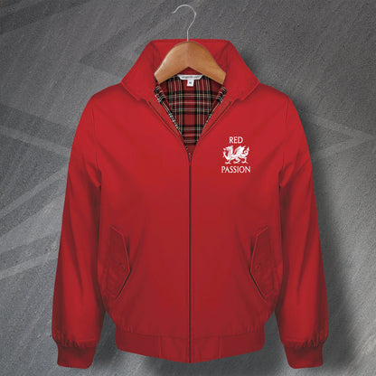 Red Passion Embroidered Harrington Jacket