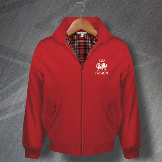 Red Passion Embroidered Harrington Jacket