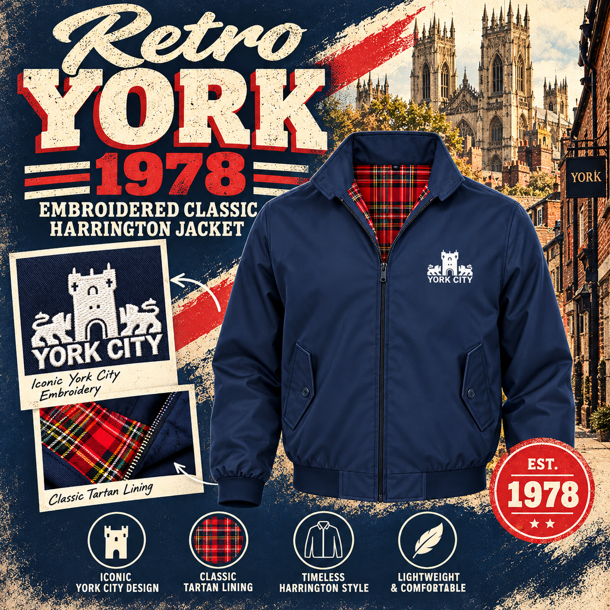 York Football Harrington Jacket