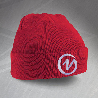 Retro York Beanie Hat with Embroidered Badge