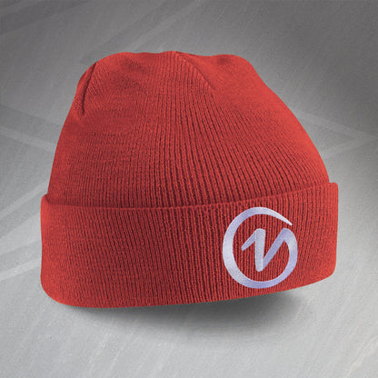 Retro York Beanie Hat with Embroidered Badge