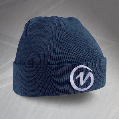 Retro York Beanie Hat with Embroidered Badge