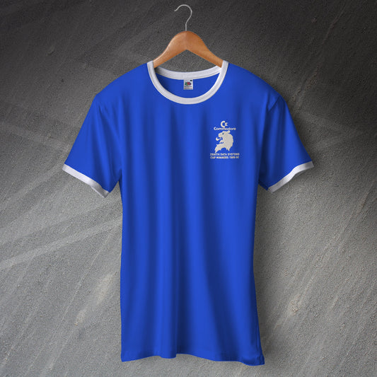 Chelsea Zenith Data Systems Cup Winners 1989-90 Ringer Shirt